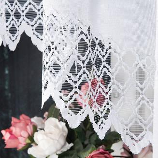 Firanka żakardowa gotowa na żabki FILOMENA 270x120 biała