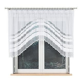 Firanka żakardowa gotowa na żabki FILOMENA 270x120 biała