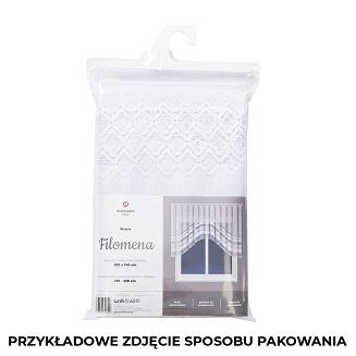 Firanka żakardowa gotowa na żabki FILOMENA 270x120 biała