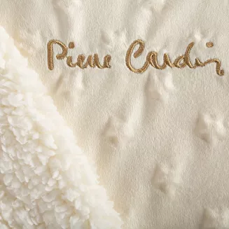 Koc Pierre Cardin BABY4 110x140 Pierre Cardin Eurofirany beżowy biały gwiazdki miś