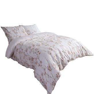 Pościel satyna bawełniana EXCLUSIVE TERRA 160x200 Darymex beżowa gałązki