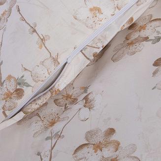 Pościel satyna bawełniana EXCLUSIVE TERRA 160x200 Darymex beżowa gałązki