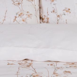 Pościel satyna bawełniana EXCLUSIVE TERRA 160x200 Darymex beżowa gałązki