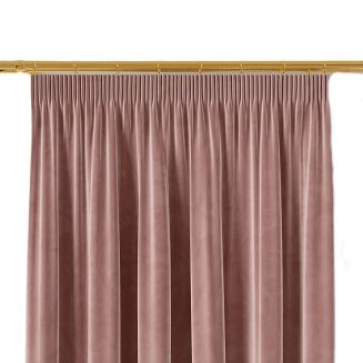 Zasłona gotowa na taśmie VELVI 140x250 ciemnopudrowa