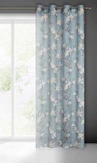 Zasłona gotowa na przelotkach LUNA 140x250 Eurofirany szary/różowy