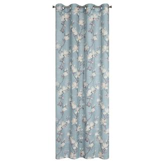 Zasłona gotowa na przelotkach LUNA 140x250 Eurofirany szary/różowy