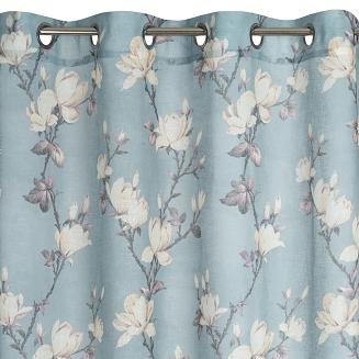 Zasłona gotowa na przelotkach LUNA 140x250 Eurofirany szary/różowy