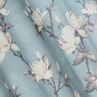 Zasłona gotowa na przelotkach LUNA 140x250 Eurofirany szary/różowy