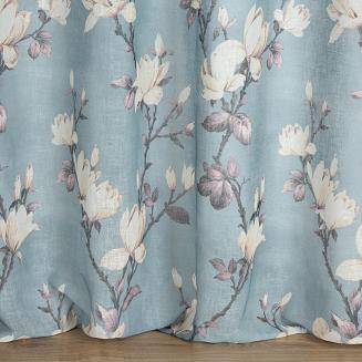 Zasłona gotowa na przelotkach LUNA 140x250 Eurofirany szary/różowy