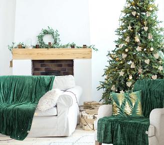 Koc narzuta CINDY2 170x210 Design91 ciemnozielony