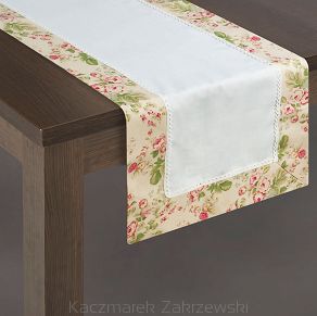 Obrus dekoracyjny MOLLY 40x140 Eurofirany biały/mix kolorów