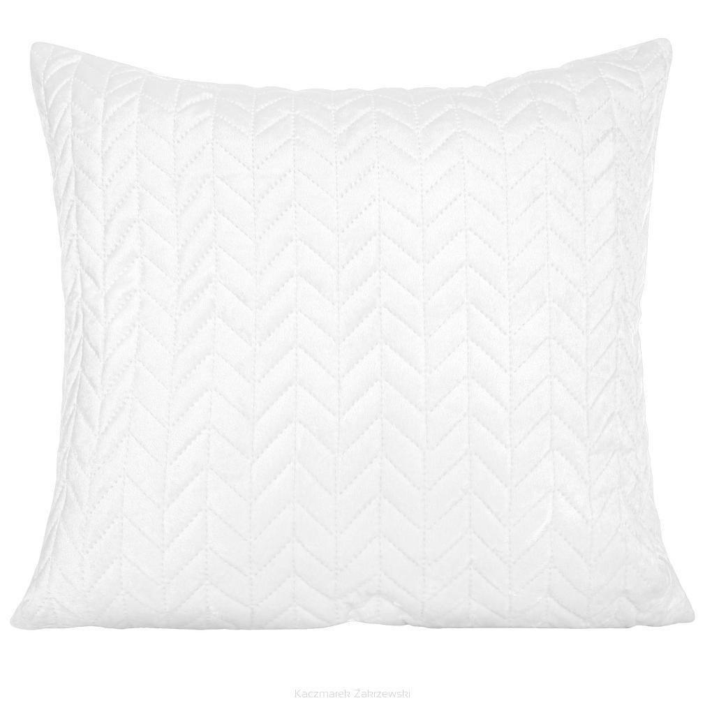 Poszewka dekoracyjna MOXIE 45x45 velvet biała