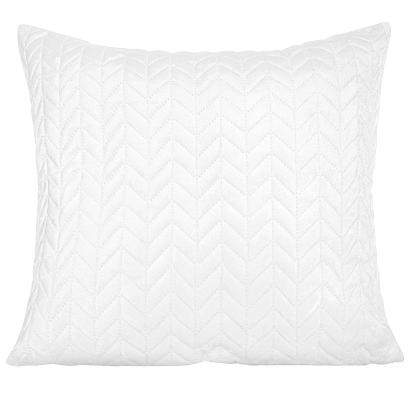 Poszewka dekoracyjna MOXIE 45x45 velvet biała w jodełkę