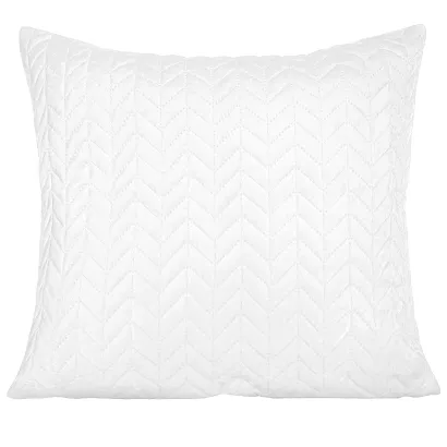 Poszewka dekoracyjna MOXIE 45x45 velvet biała w jodełkę