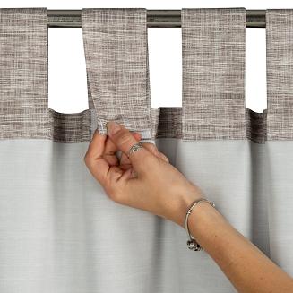 Zasłona gotowa na szelkach GARDEN 155x220 Eurofirany brązowy