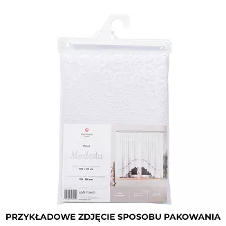 Firanka żakardowa gotowa na żabki MODESTA 500x160 biała