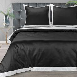 Pościel satynowa CZAR+B 160x200 Eurofirany czarny