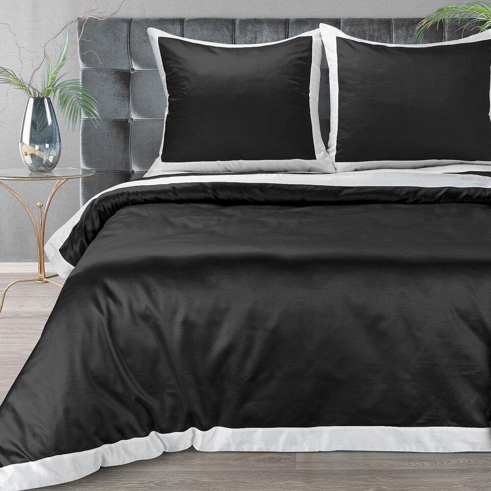 Pościel satynowa CZAR+B 160x200 Eurofirany czarny