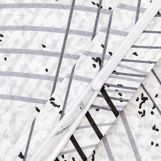 Pościel bawełniana EXCLUSIVE BARLA 200x220 COTTONLOVE Darymex biała czarne paski 3D