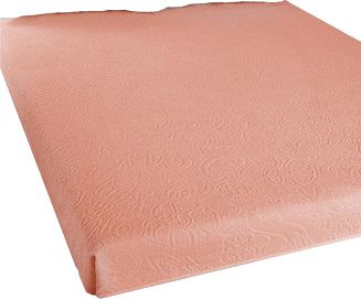 Prześcieradło frotte bez gumki Tulipan 175x220 ZWOLTEX łososiowe GRUBE na białym tle
