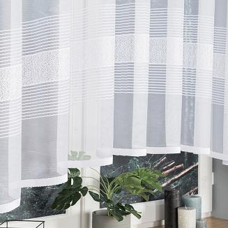 Firanka żakardowa gotowa na żabki KLAUDYNA 520x160 biała