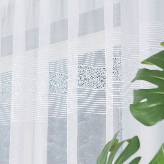 Firanka żakardowa gotowa na żabki KLAUDYNA 520x160 biała