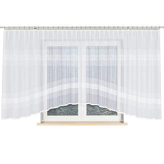 Firanka żakardowa gotowa na żabki KLAUDYNA 520x160 biała