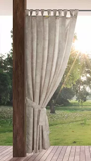 Zasłona gotowa na szelkach GARDEN 155x240 Eurofirany pudrowy