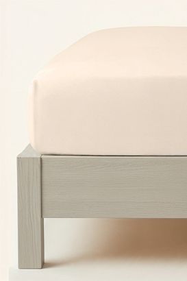 Prześcieradło flanelowe z gumką SIN 180x200 + 30 cm jasnobeżowe