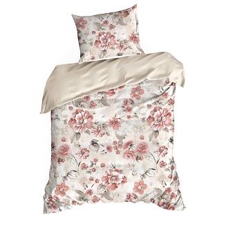 Pościel satynowa SPRING 140x200 Eurofirany pudrowy róż