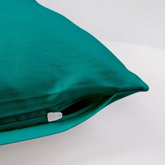 Poszewka satyna bawełna 40x40 Darymex ciemno turkusowa