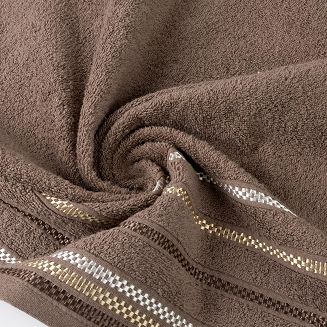 Ręcznik bawełniany LIVIA3 50x90 Eurofirany jasnobrązowy