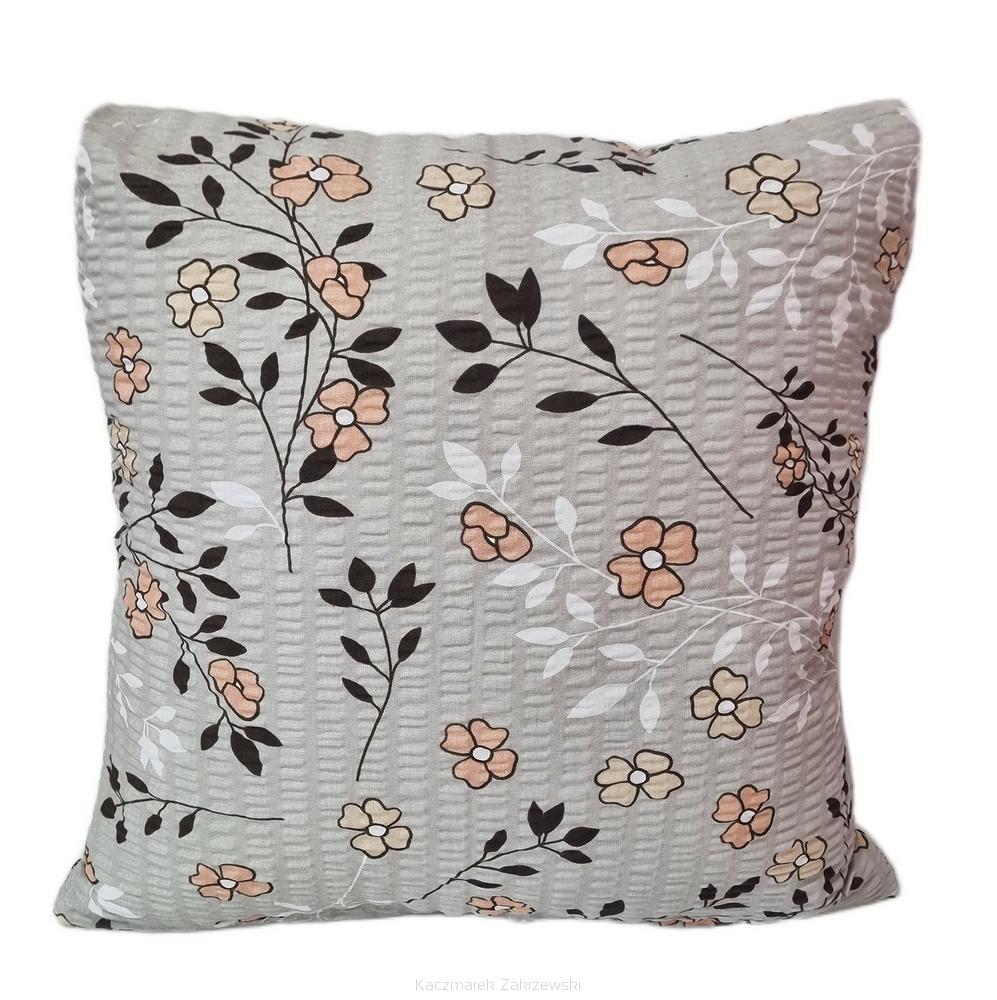 Poszewka z kory 50x60 beżowa roślinna łączka