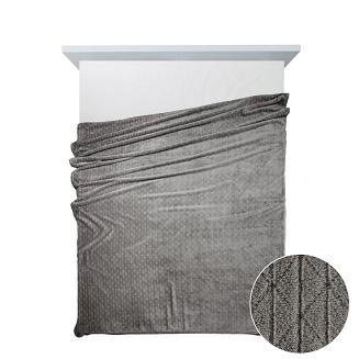 Koc narzuta na łóżko CINDY-4 170x210 grafitowy