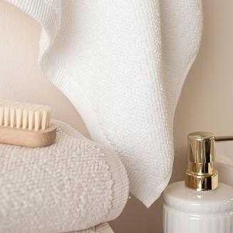 Ręcznik bawełniany LEON 50x90 strukturalne frotte biały