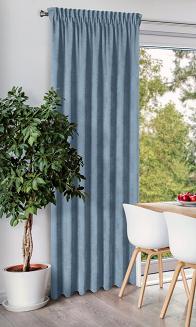 Zasłona gotowa na taśmie DORA Eurofirany niebieski