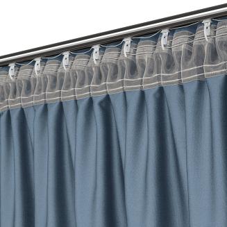 Zasłona gotowa na taśmie DORA Eurofirany niebieski