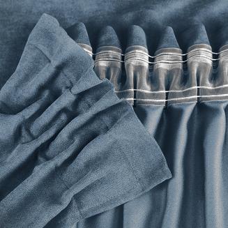 Zasłona gotowa na taśmie DORA Eurofirany niebieski