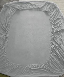 Prześcieradło jersey z gumką 160x200 Cotton World szare