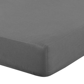 Prześcieradło satynowe z gumką BASIC 220x200x30 Eurofirany stalowy