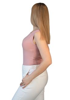 Koszulka damska na szerokich ramiączkach INDI różowa