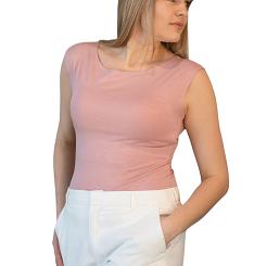 Koszulka damska na szerokich ramiączkach INDI różowa