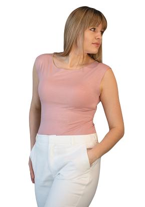 Koszulka damska na szerokich ramiączkach INDI różowa