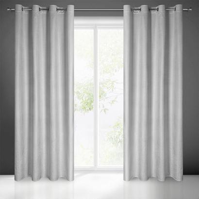 Zasłona gotowa na przelotkach DARCY 140x250 Eurofirany srebrna