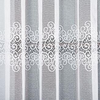 Firanka żakardowa gotowa na żabki VIOLETTA 200x250 biała
