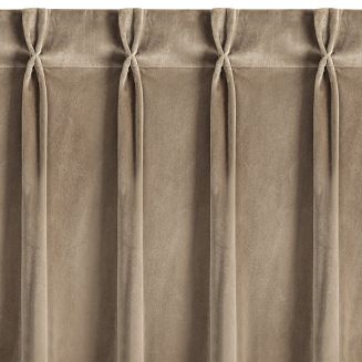 Zasłona gotowa MELANIE 140x270 Eurofirany ciemnobeżowy