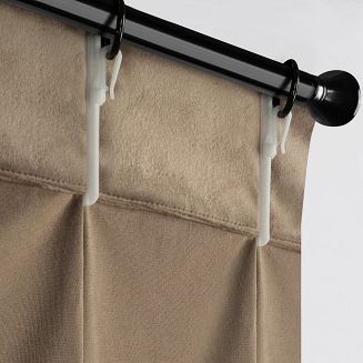 Zasłona gotowa MELANIE 140x270 Eurofirany ciemnobeżowy