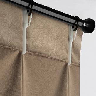 Zasłona gotowa MELANIE 140x270 Eurofirany ciemnobeżowy