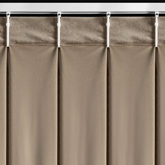 Zasłona gotowa MELANIE 140x270 Eurofirany ciemnobeżowy