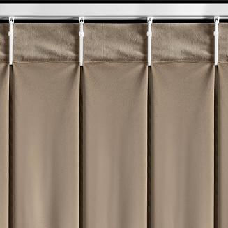 Zasłona gotowa MELANIE 140x270 Eurofirany ciemnobeżowy